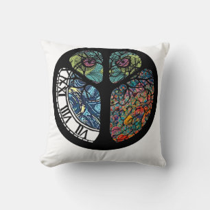Coussin Chouette de l'arbre des signes de la paix