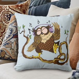 Coussin Chouette de musique