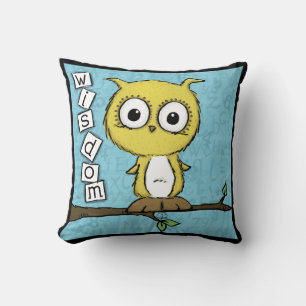 Coussin Chouette de sagesse mignonne