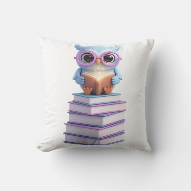 Coussin Chouette du livre cosmique (Recto)