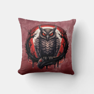 Coussin Chouette Lune de Sang