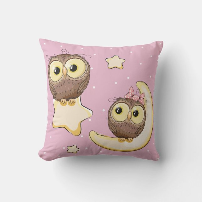 Coussin Chouette Mignonne (Recto)