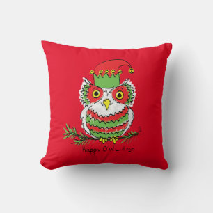 Coussin Chouette Noël mignonne Vacances amusantes Enfants