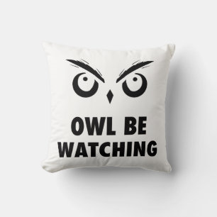 Coussin Chouette regarde