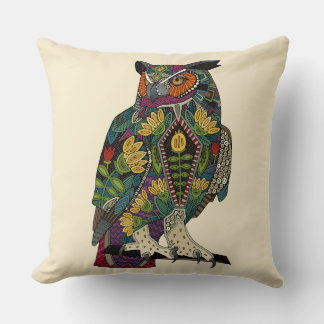 Coussin chouette sage