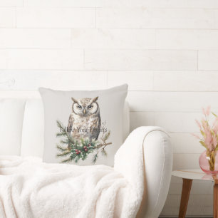 Coussin Chouette sur la branche