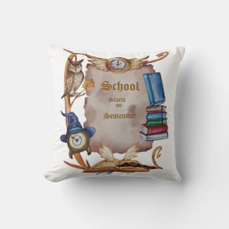 Coussin Chouette vintage pour le retour à l'école