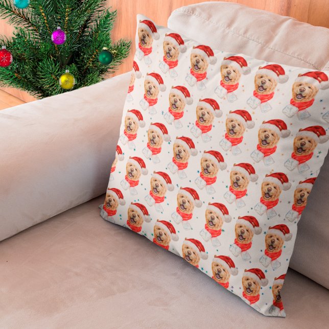 Coussin Chow Chow Chow Motif de Noël (Créateur téléchargé)