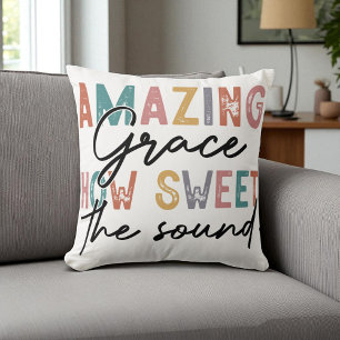 Coussin Chrétien - Amazing Grace How Sweet the Sound