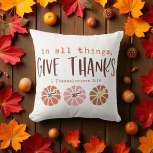 Coussin Chrétien - En Toutes Choses Rendez Grâce - Automne