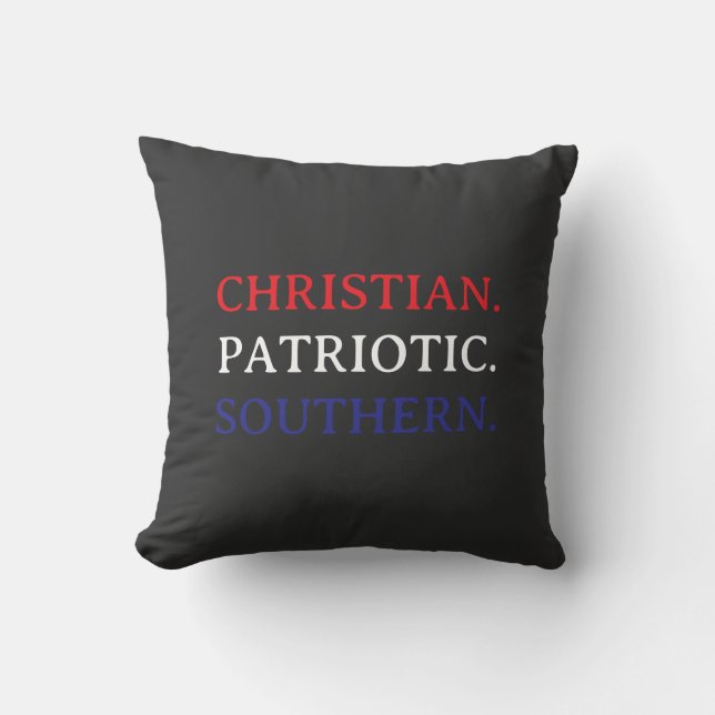 Coussin Chrétien. Patriotique. Sudiste. (Recto)