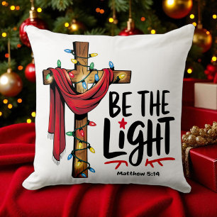 Coussin Chrétien - Soyez la Lumière - Noël