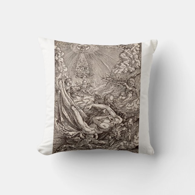Coussin Christ né au ciel par les anges (Recto)