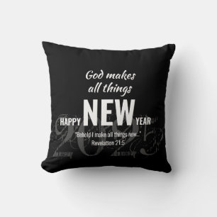 Coussin Christian HAPPY NEW YEAR 2025 Dieu Nouvelle Chose