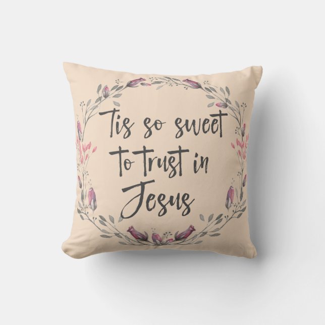 Coussin Christian Hymn Lyric (Recto)