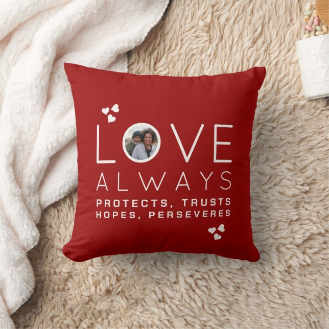 Coussin Christian LOVE TOUJOURS Photo Saint Valentin (Couverture)