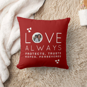 Coussin Christian LOVE TOUJOURS Photo Saint Valentin