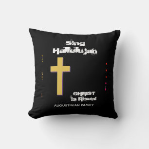 Coussin Christian SING HALLELUJAH CHRIST EST RESSORTI Pâqu
