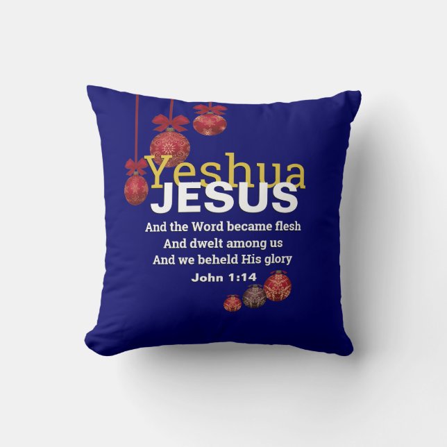 Coussin Christian YESHUA JESUS Noël (Recto)