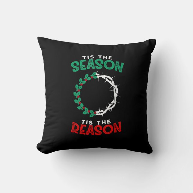 Coussin Christmas Christian - Tis Season (Recto)