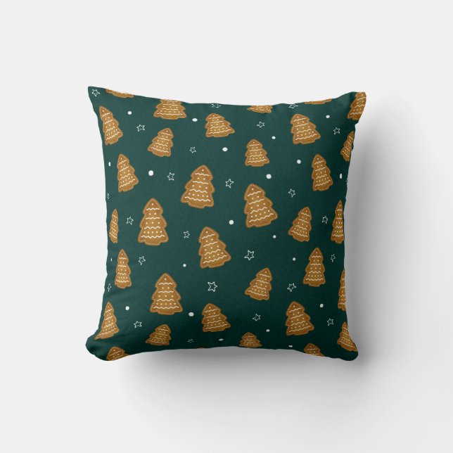 Coussin Christmas Gingerbread Trees (Recto)