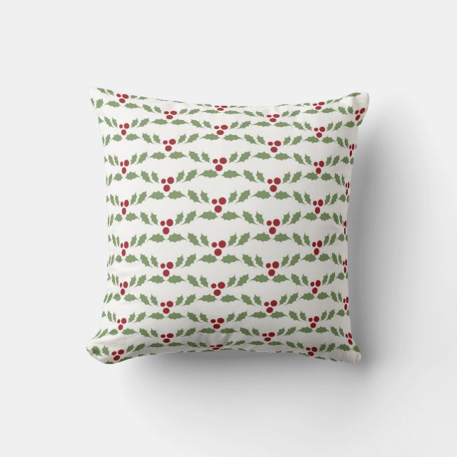 Coussin Christmas Holly Berries (Recto)