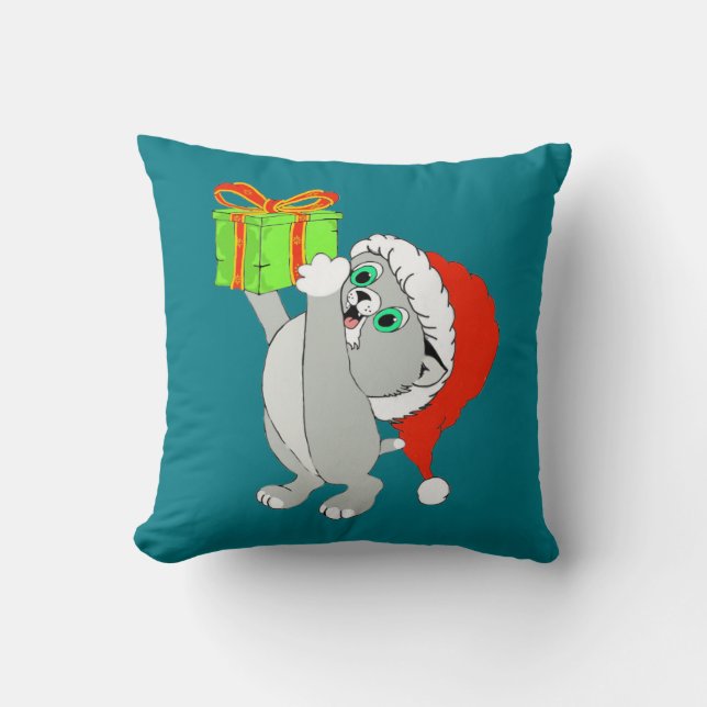 Coussin Christmas Kitten (Recto)