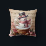Coussin Christmas Snowman<br><div class="desc">Taille : Jetez l'oreiller 16" x 16" Accentuez votre maison avec des coussins personnalisés de Zazzle et faites de vous l'envie du quartier. Fait en simplex de haute qualité, ces coussins 100 % polyester sont doux et sans plis. Coussins en matière épaisse et extensible qui offrent une grande qualité de...</div>