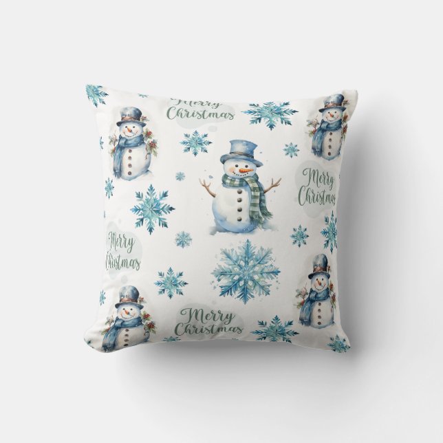 Coussin Christmas Snowman (Recto)