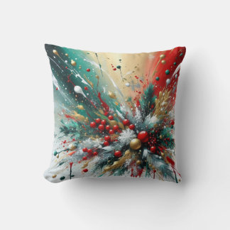 Coussin Christmas Splatter / Snowflakes