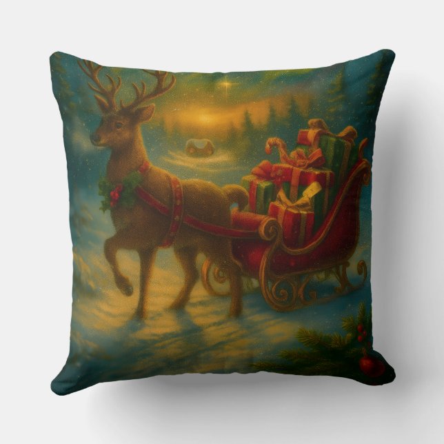 Coussin Christmas Throw Pillow (Verso)