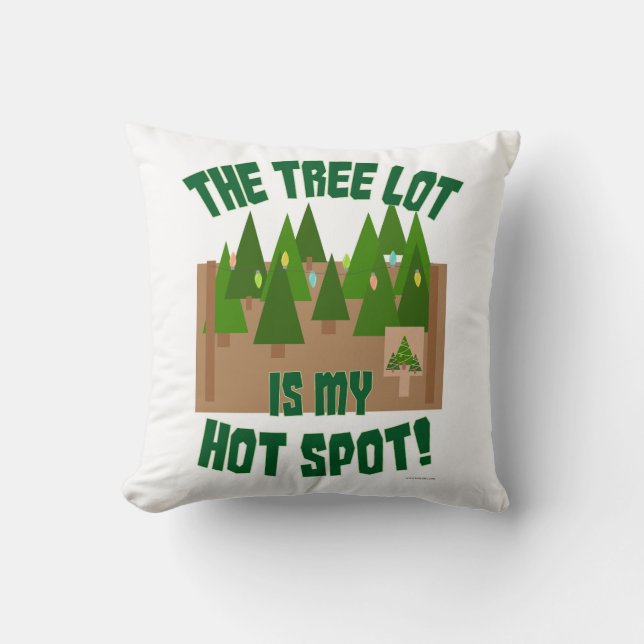 Coussin Christmas Tree Lot Hot Spot Winter Cartographie Ar (Recto)