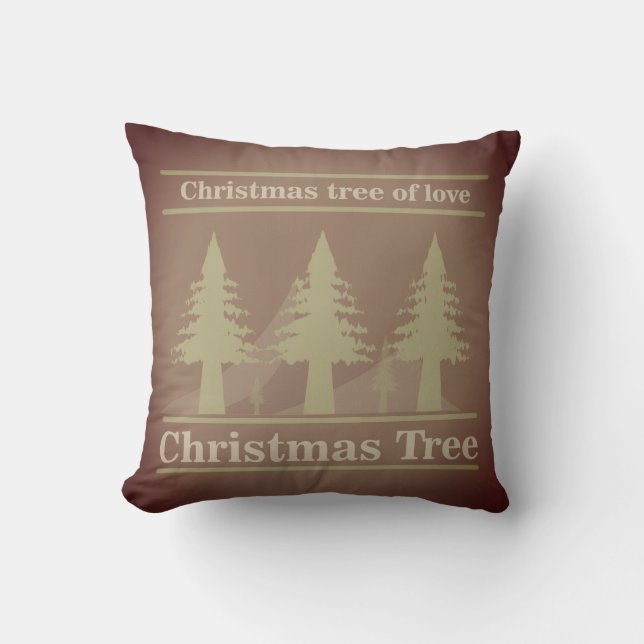 Coussin christmas tree of love Throw Pillow (Recto)