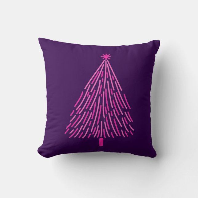 Coussin Christmas tree pink (Recto)