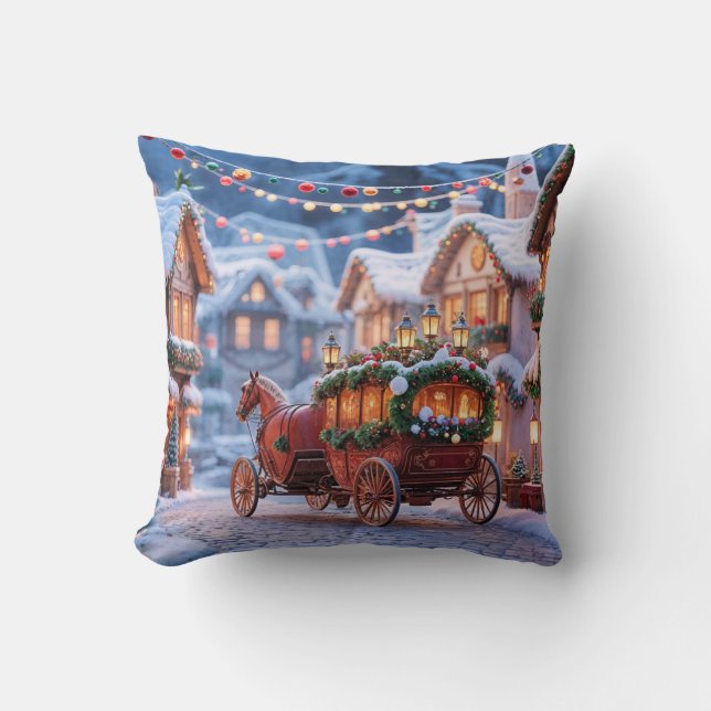 Coussin Christmas Village illustration (Recto)