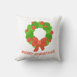 Coussin Christmas Wreath Throw Pillow