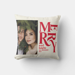 Coussin Chritsmas vintage rouge coloré photo