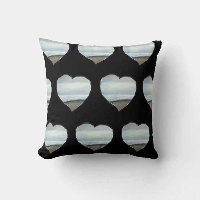 Coussin Chrome COEUR motif (Recto)