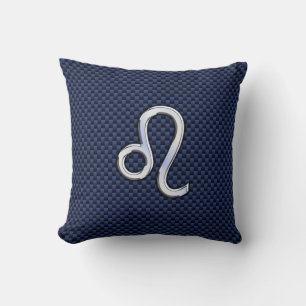 Coussin Chrome Comme Leo Zodiac Panneau Bleu Fibre de carb