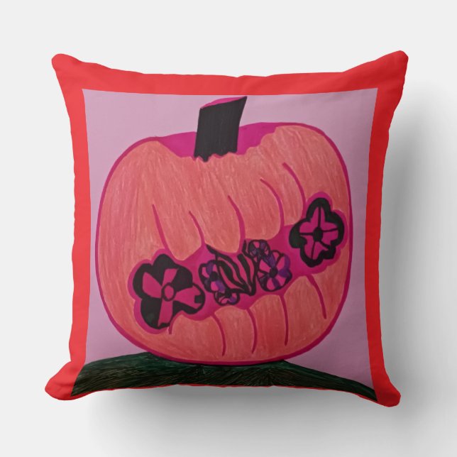 Coussin Chrysalide dans une citrouille (Recto)