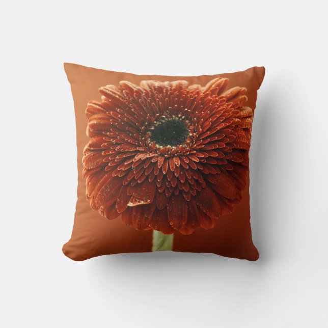 Coussin Chrysanthème orange (Recto)