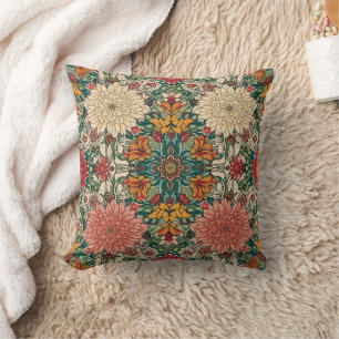 Coussin  Chrysanthèmes de William Morris Art Nouveau flora