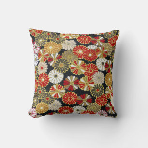 Coussin Chrysanthèmes en or