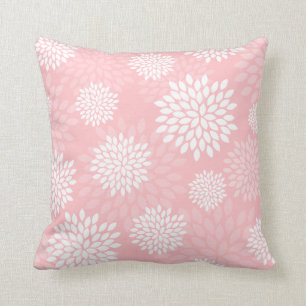 Coussin Chrysanthèmes roses Motifs floraux