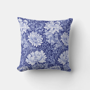 Coussin Chrysanthemum Blue, William Morris