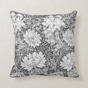 Coussin Chrysanthemum Grey, William Morris