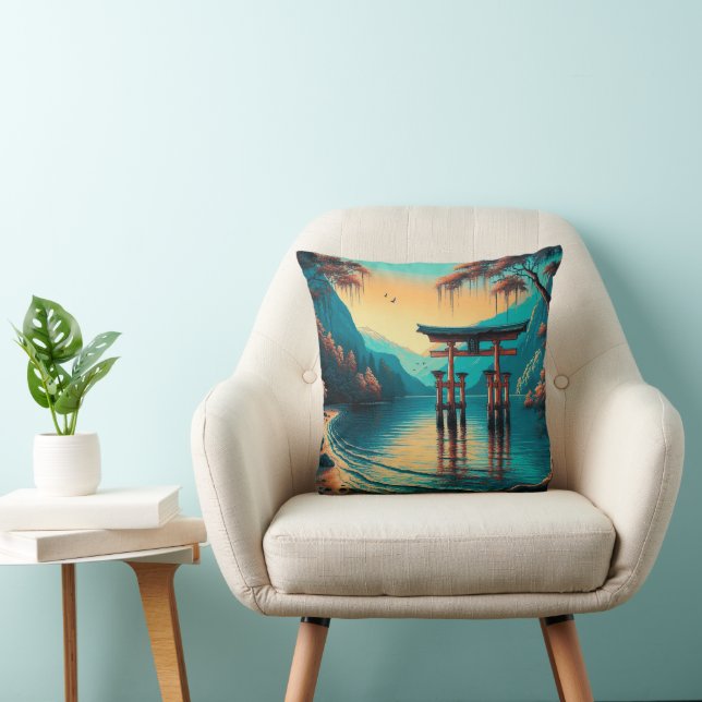 Coussin "Chuchotements de Tranquillité : La Porte de l'Esp (Chaise)