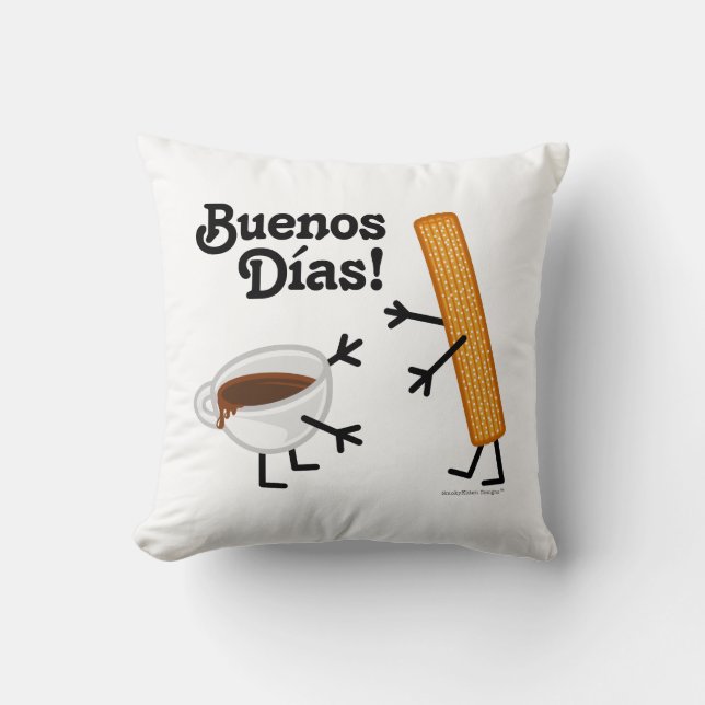 Coussin Churro et chocolat - Buenos Dias ! (Recto)