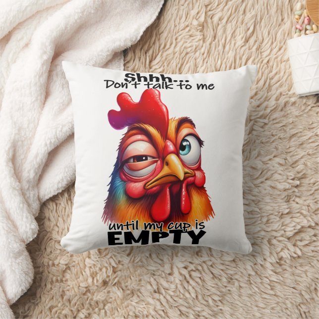 Coussin Chut... Ne me parle pas jusqu'à ce que ma tasse so (Couverture)