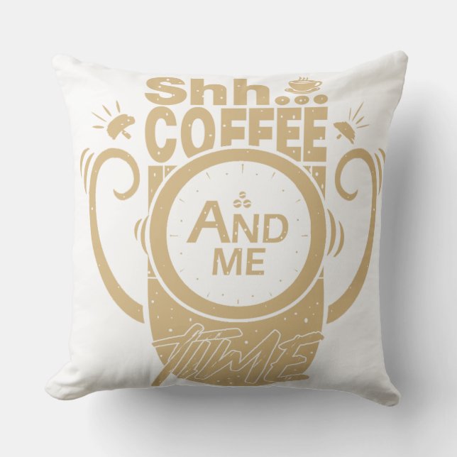 Coussin Chut... Temps café et moi (Recto)